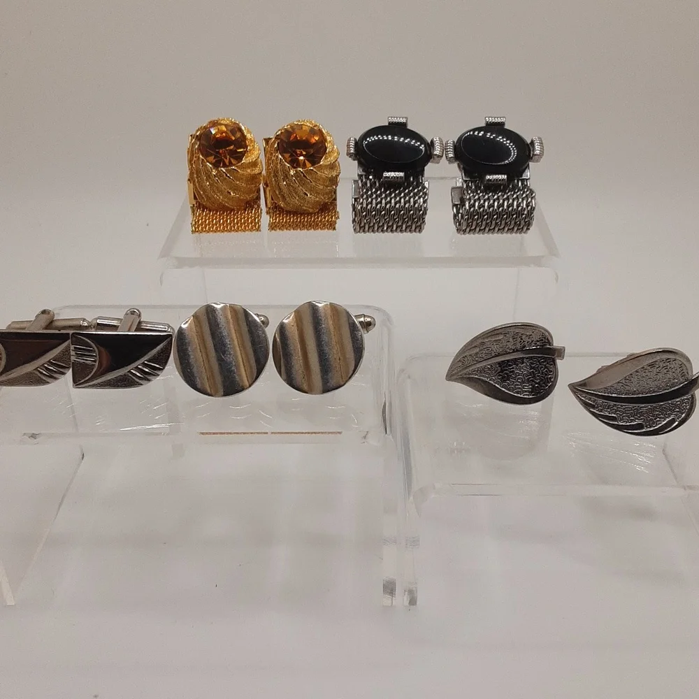 Vintage Cufflink Bundle (5 Pairs) - Picture 1 of 16